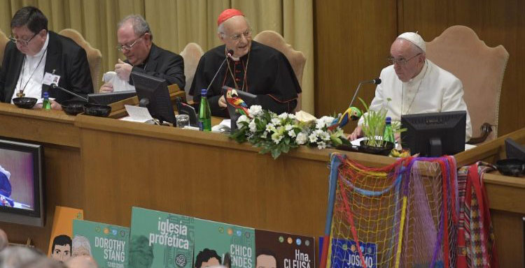 El papa Francisco en el Sínodo para la Amazonía