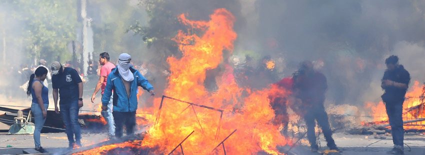 Manifestaciones en Santiago por el incremento del precio del billete del metro