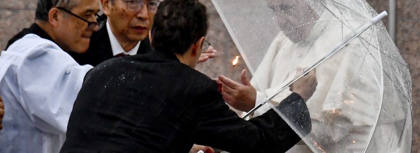 Papa en Japón, en Nagasaki