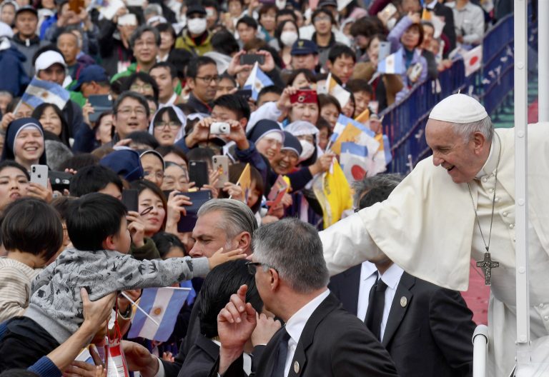 Papa en Japón, en Nagasaki
