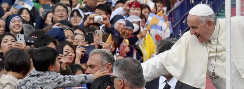 Papa en Japón, en Nagasaki