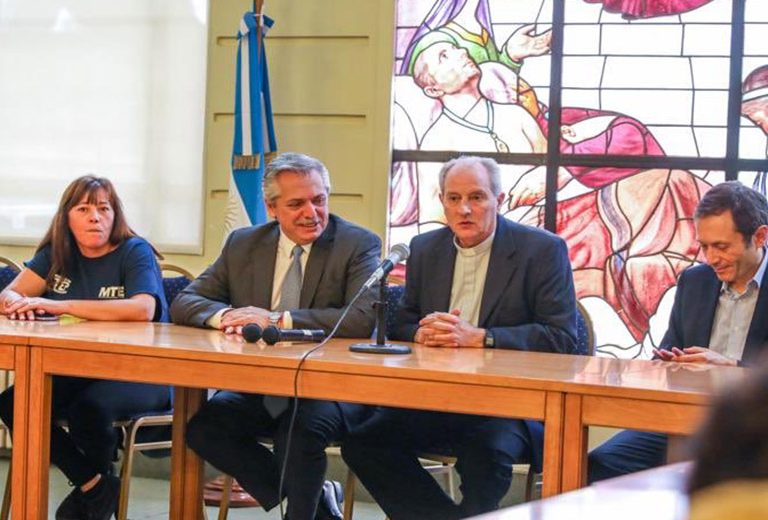 La pastoral social de Argentina recibe al presidente electo, Alberto Fernández