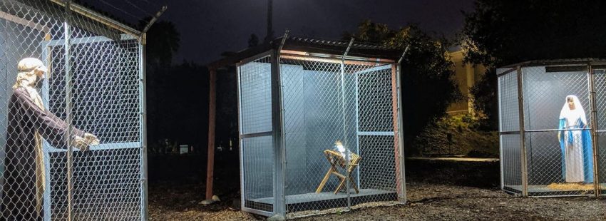 Jesús, María y José entre rejas: así es el belén que denuncia la política migratoria de Trump