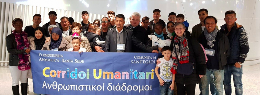 Los refugiados de Lesbos acogidos por el papa Francisco ya están en el Vaticano