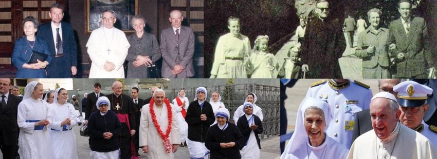 Juan Pablo I, Juan Pablo II, Benedicto XVI, Francisco, mujeres