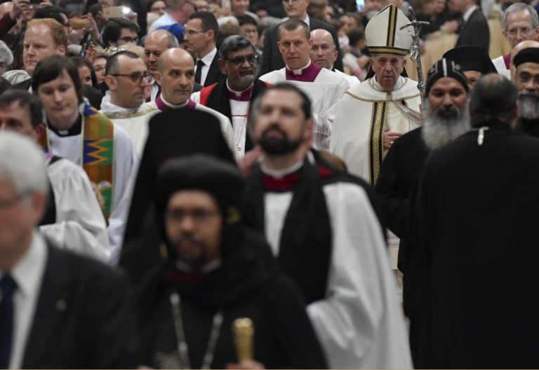 El papa Francisco, en la celebración de la Semana de Oración por la Unidad de los Cristianos