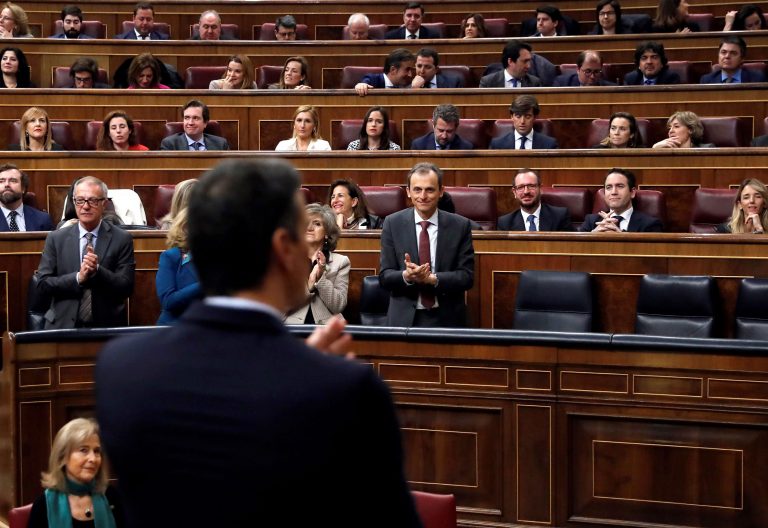 Pedro Sánchez, en el discurso de investidura