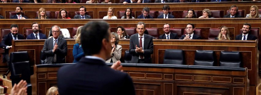 Pedro Sánchez, en el discurso de investidura
