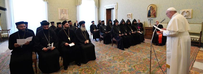Audiencia del papa Francisco con jóvenes sacerdotes y monjes de las Iglesias ortodoxas orientales