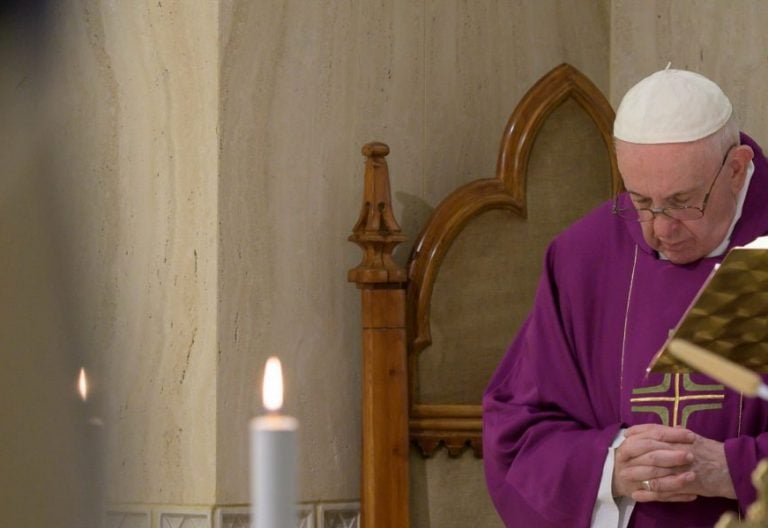 El Miércoles Santo del Papa: “Pensemos en el Judas de cada uno: ¿sirvo a Dios o al dinero?”