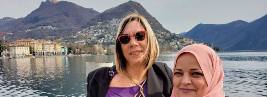 Layla Alshekh con Ora Lafer Mintz, miembros de Parents’ Circle