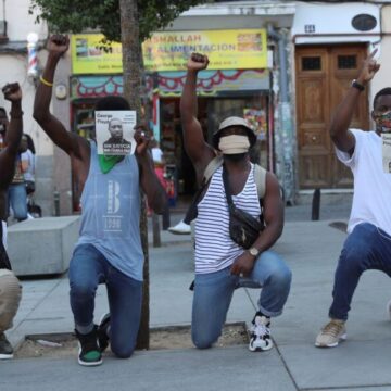 Protesta contra la muerte de George Floyd en Madrid. EFE