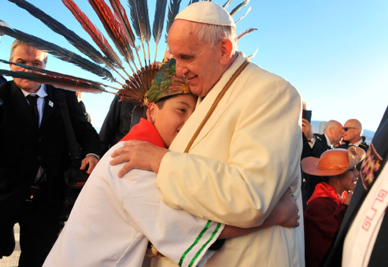 El papa Francisco, en su viaje a Bolivia en julio de 2015