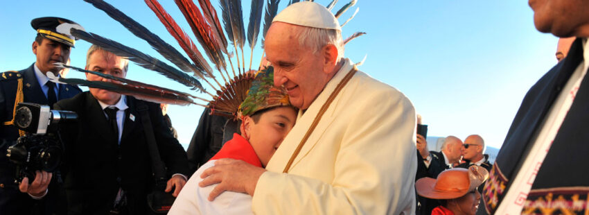 El papa Francisco, en su viaje a Bolivia en julio de 2015