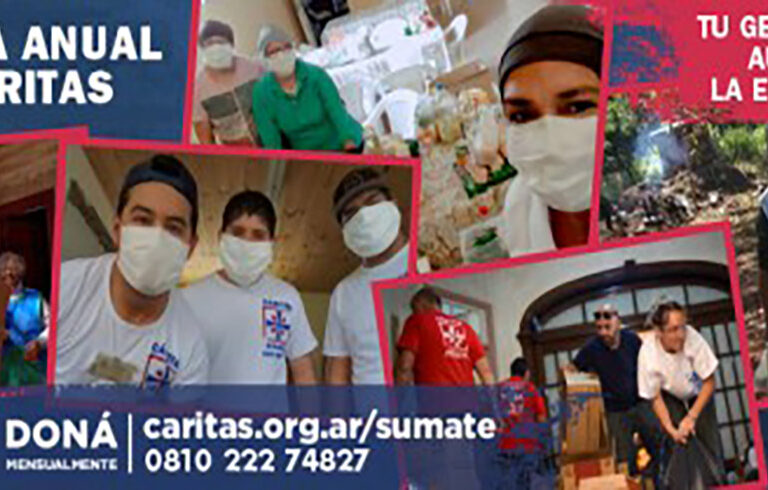 Cáritas Argentina aumentó su colecta pese a las efectos de la pandemia del coronavirus