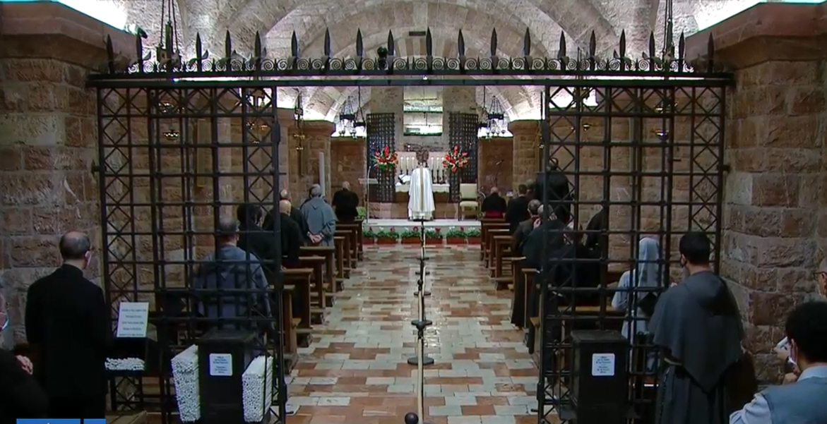 El Papa Francisco, en la misa celebrada en Asís antes de firmar su encíclica