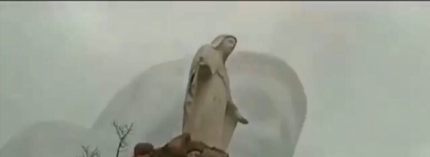 La imagen de la virgen de Santa Catalina que resistió la furia del huracán Iota
