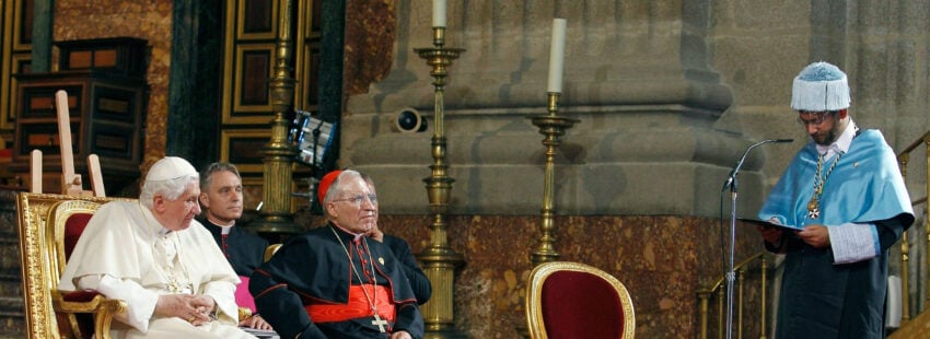 Benedicto XVI y el cardenal Rouco, medallas de oro de la Universidad San Dámaso
