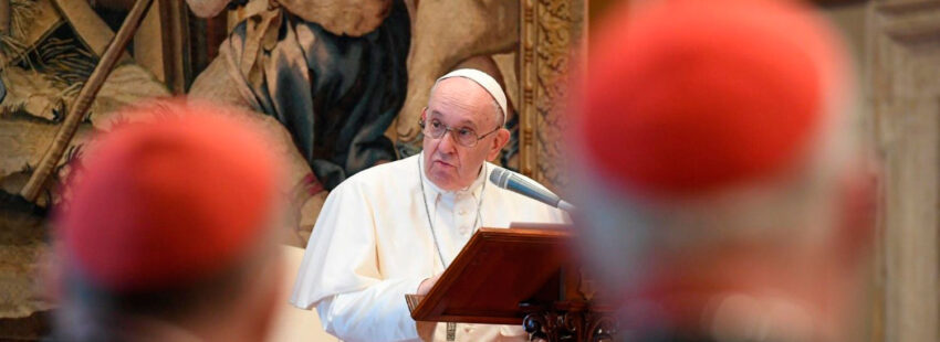 El papa Francisco en su mensaje de Navidad a la curia romana