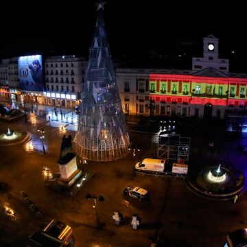 Puerta del sol. Nochevieja desierta. Nacho Cano