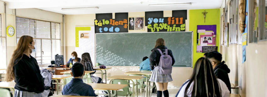 interior aula, colegio concertado