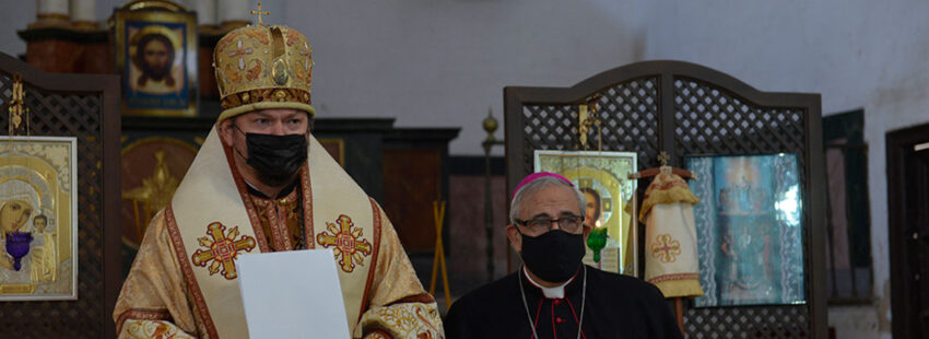 Javier Martínez, arzobispo de Granada, con el arzobispo de la Iglesia Ortodoxa Rusa en España y