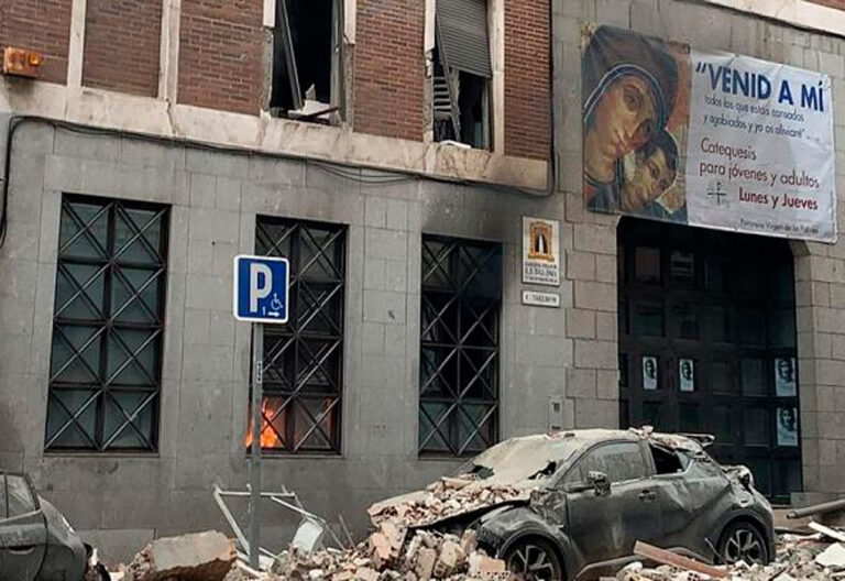Explosión parroquia de la Paloma en Madrid Calle Toledo