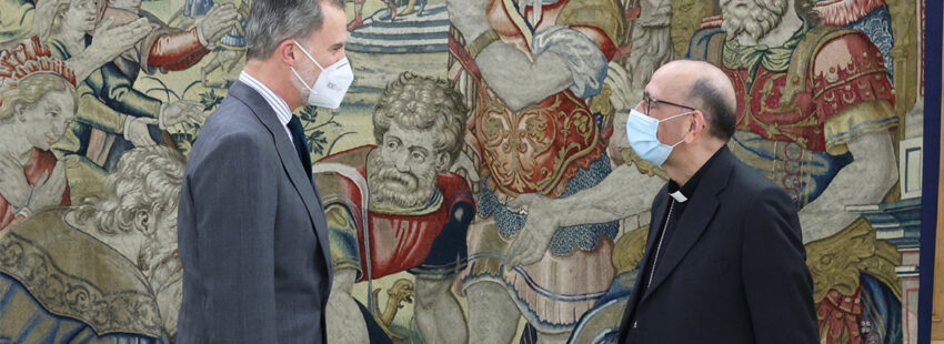 Felipe VI y el cardenal Omella: reencuentro en Zarzuela como presidente de la Conferencia Episcopal