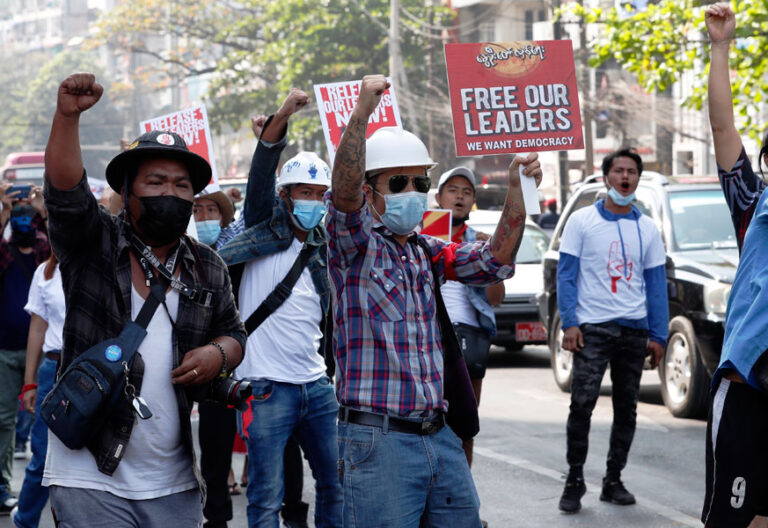 Myanmar protestas