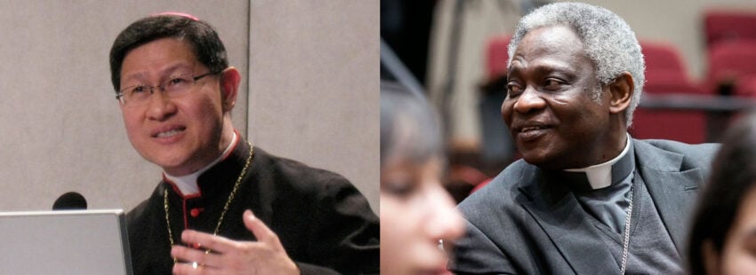 Cardenal Luis Antonio Tagle y el cardenal Peter Turkson