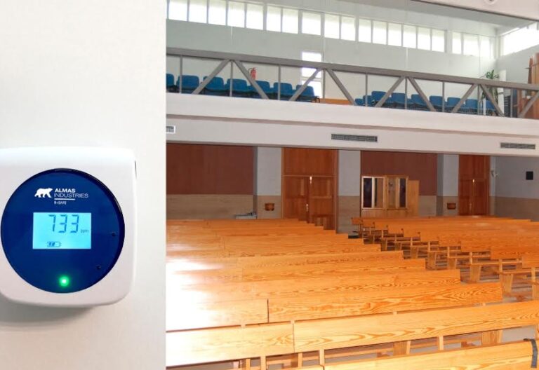 Una parroquia del Alcorcón, la primera en instalar un medidor de CO2 contra el coronavirus