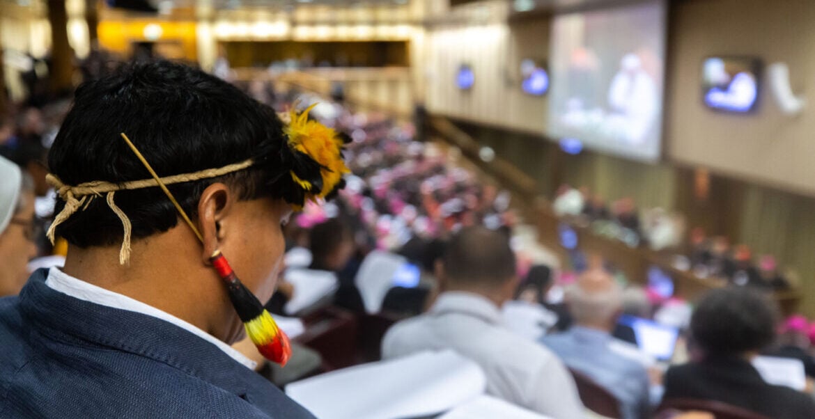 Aula sinodal durante el Sínodo de la Amazonía