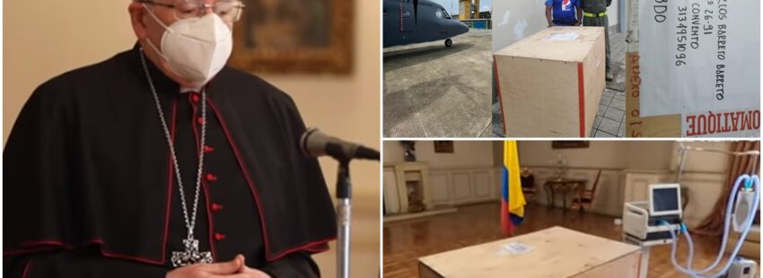 La Nunciatura colombiana recibió los insumos médicos enviados por Francisco