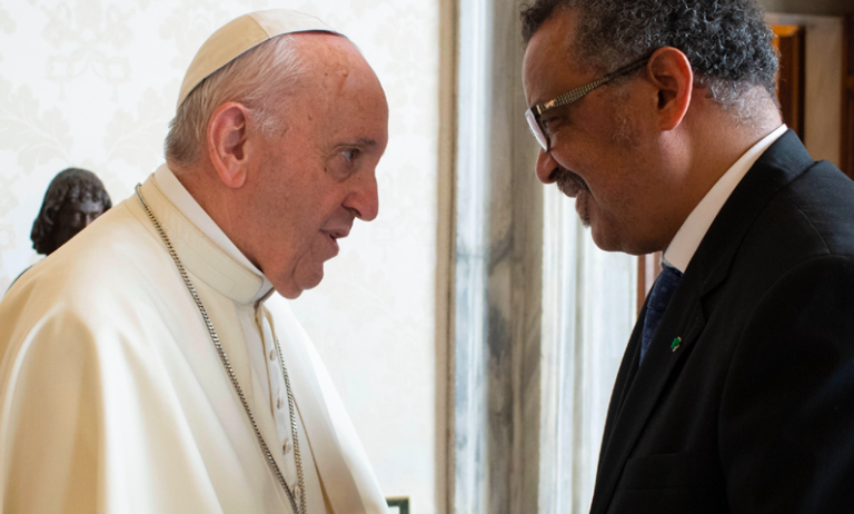 Tedros OMS papa Francisco