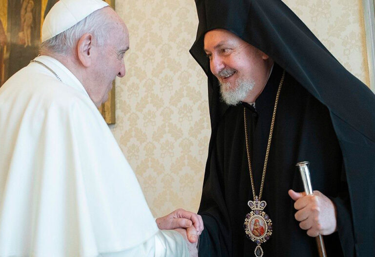 El papa Francisco con ortodoxos del patriarcado de Constantinopla