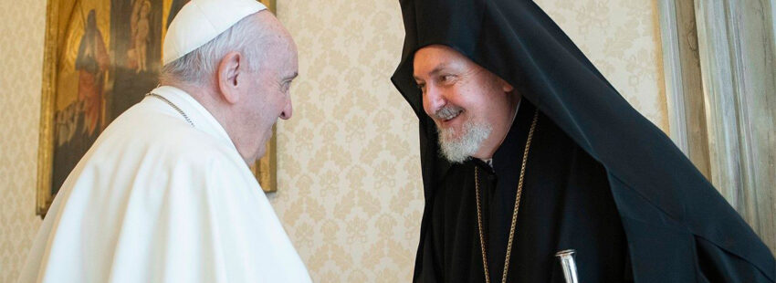 El papa Francisco con ortodoxos del patriarcado de Constantinopla