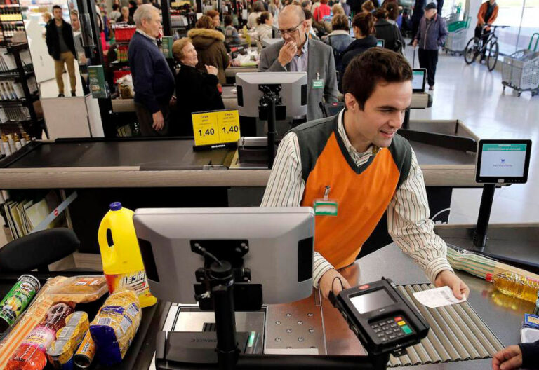 trabajo, supermercado, cajero