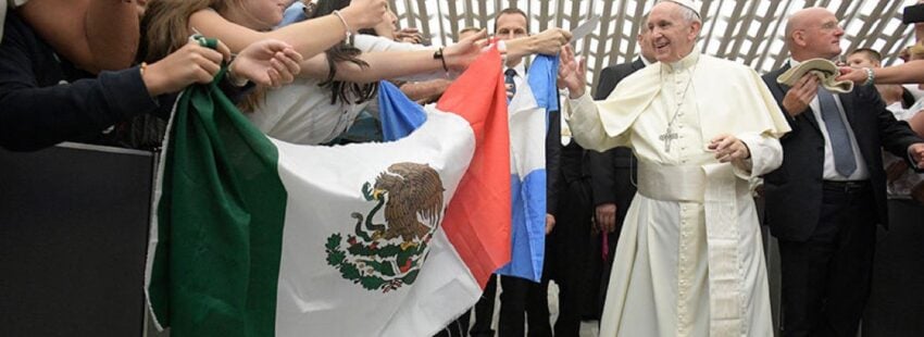 papa Francisco, bandera México