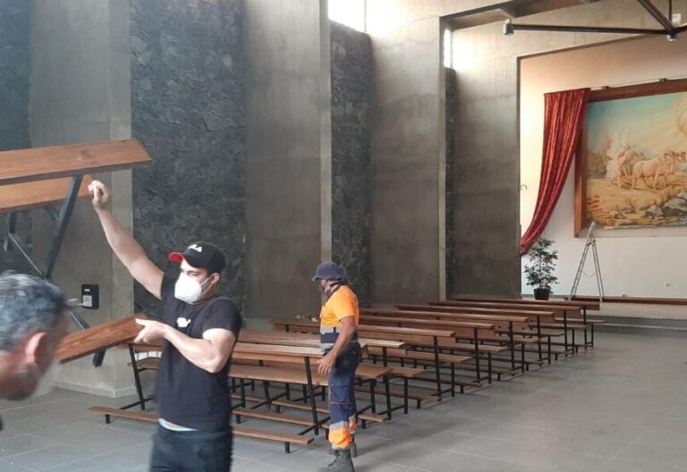 La parroquia de La Laguna, desmantelada por la voracidad del volcán de La Palma