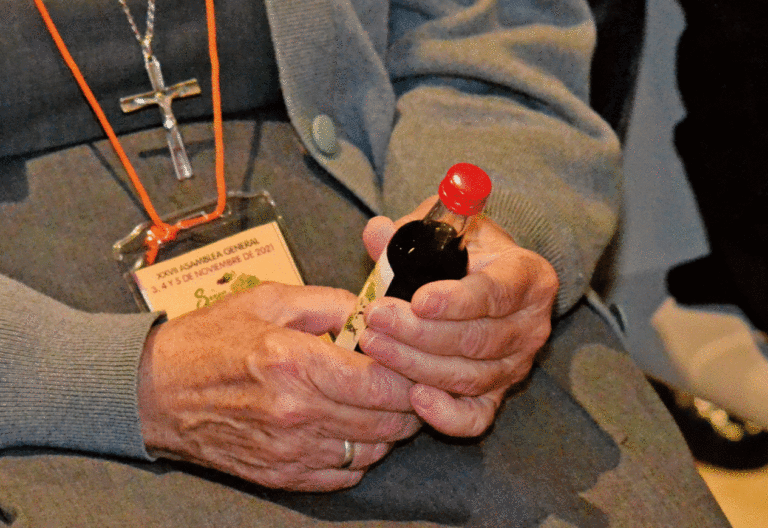 simbólica, manos, frutos, religiosa