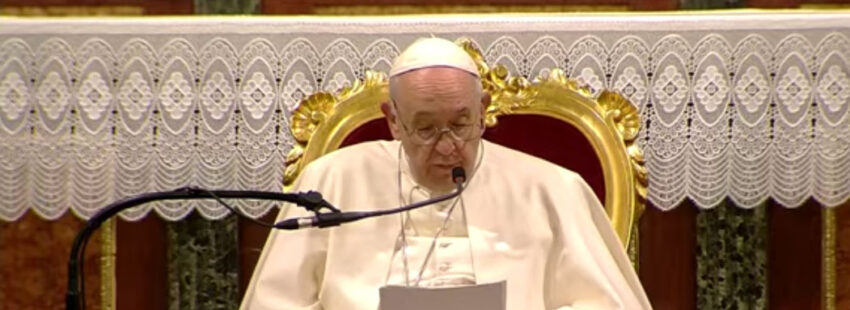 El papa Francisco en su encuentro con obispos, sacerdotes, religiosos, consagrados, seminaristas y