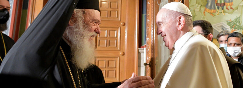 Encuentro entre el papa Francisco y Hieronymos II, arzobispo de Atenas y de toda Grecia