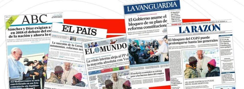 El otro triunfo de Francisco en Lesbos: pleno de portadas en los periódicos españoles