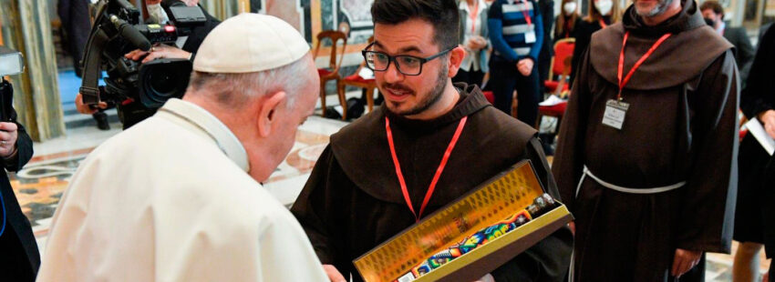 El papa Francisco, en audiencia con una delegación de la Custodia de Tierra Santa al celebrar el