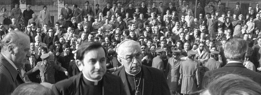 Tarancón y Martín Patino en el funeral de Carrero Blanco