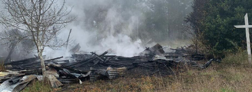 Chile: un incendio destruye capilla en La Araucanía