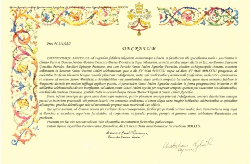 decreto año jubilar San Isidro CDMX