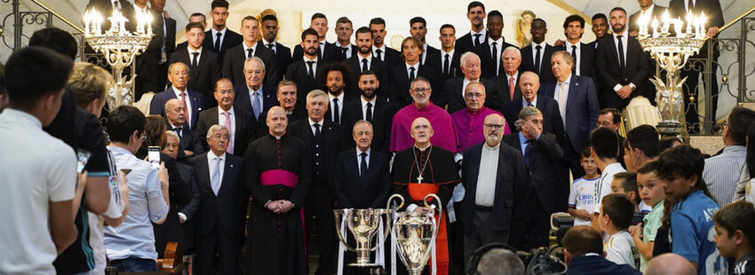 El Real Madrid ofrece sus triunfos a la Virgen de la Almudena