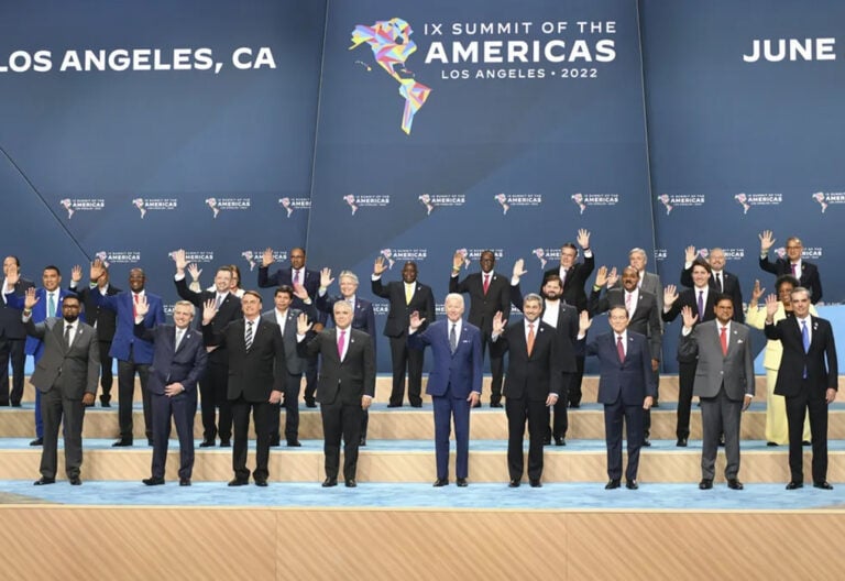 Mandatariso reunidos en la Cumbre de las Américas