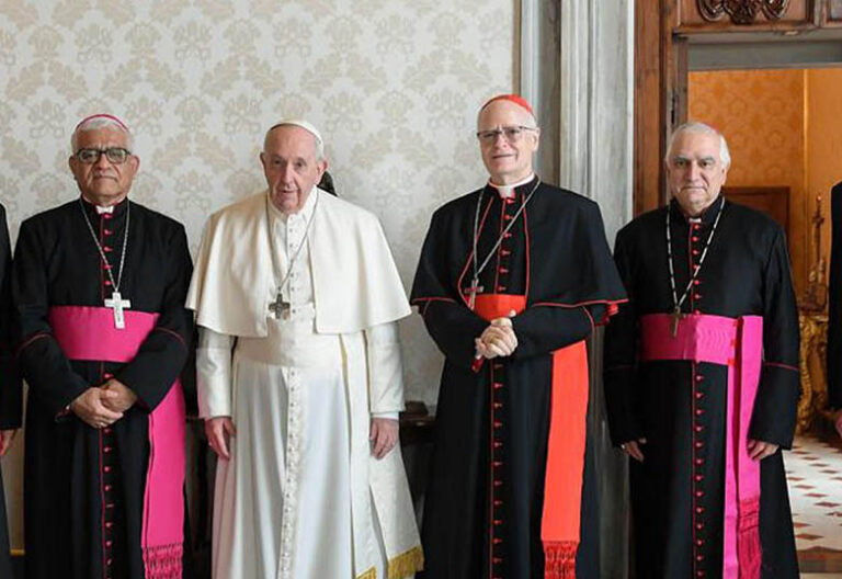 Obispos del Celam con el papa Francisco